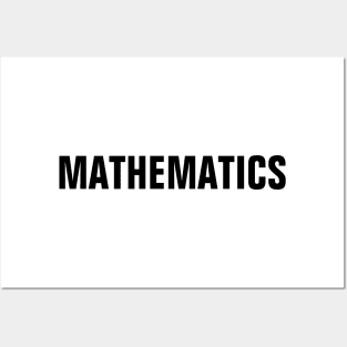 Mathematics Word - Simple Bold Text Posters and Art